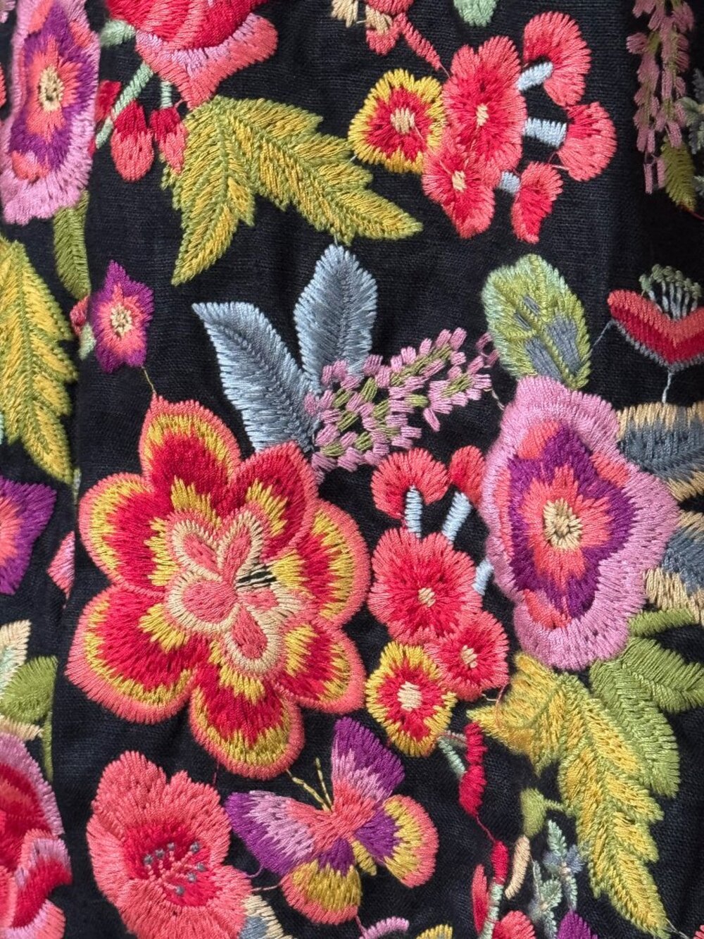 Johnny Was BIYA Fully Embroidered Jacket Coat US Large - Picture 7 of 16